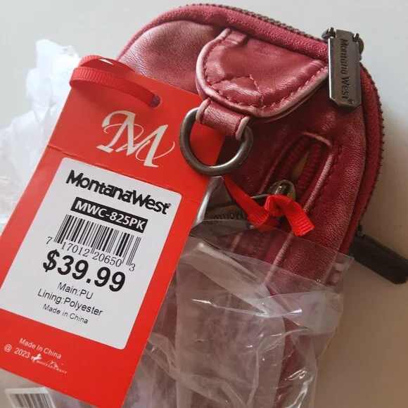 NWT Montana West Stone Washed Crossbody Red-Pink Color - Picture 4 of 6